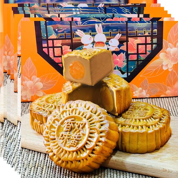 55% OFF - [Box of 4 一盒四粒] Pure Lotus Mooncake (Double Yolk) - 双黄莲容月饼